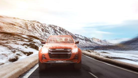red Isuzu D-Max Arctic Trucks AT35