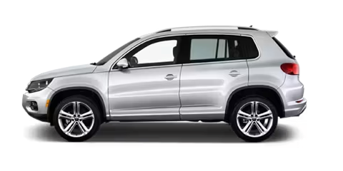 Silver Volkswagen Tiguan Side View