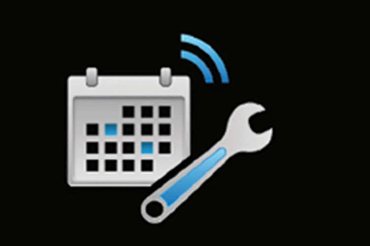 Calendar and spanner icon