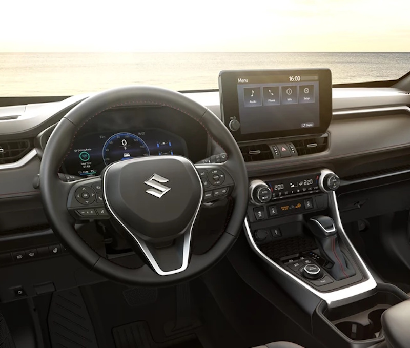 infotainment and steering Suzuki Across