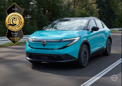 New Nissan LEAF crowned Supreme Winner for 2026 by Women’s Worldwide Car of the Year