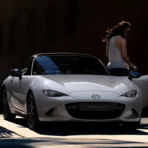 Mazda MX-5 in grey front exterior