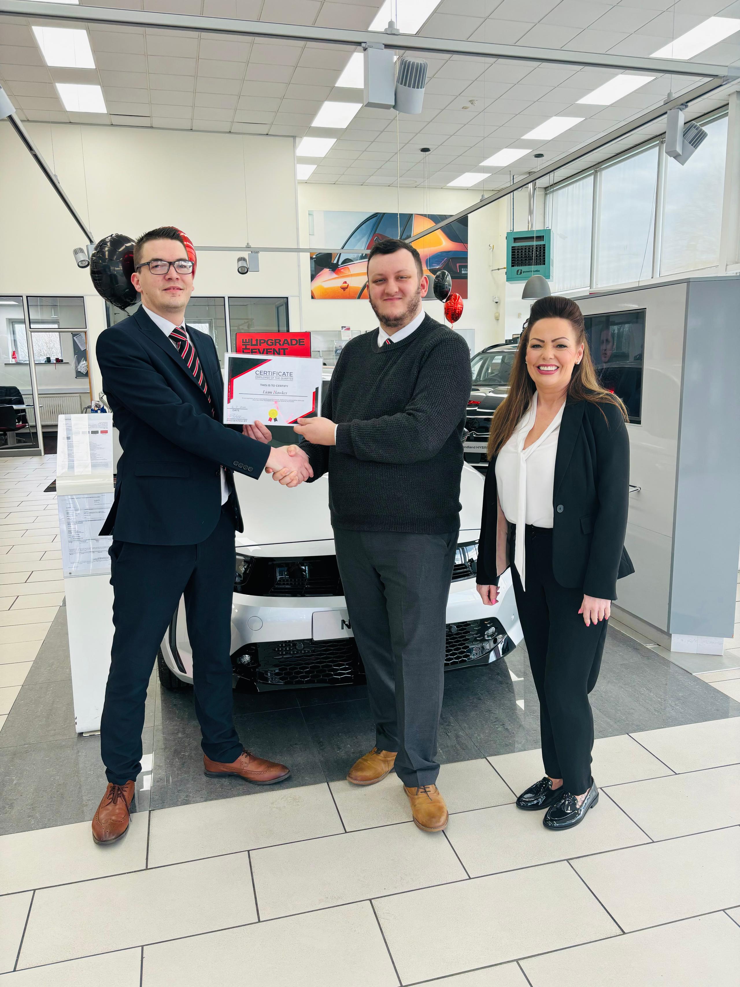 Liam Hawkes Employee of the Quarter