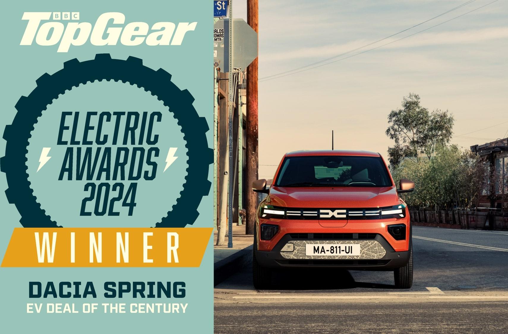 ALL-NEW DACIA SPRING AWARDED ‘EV DEAL OF THE CENTURY’ BY TOPGEAR.COM