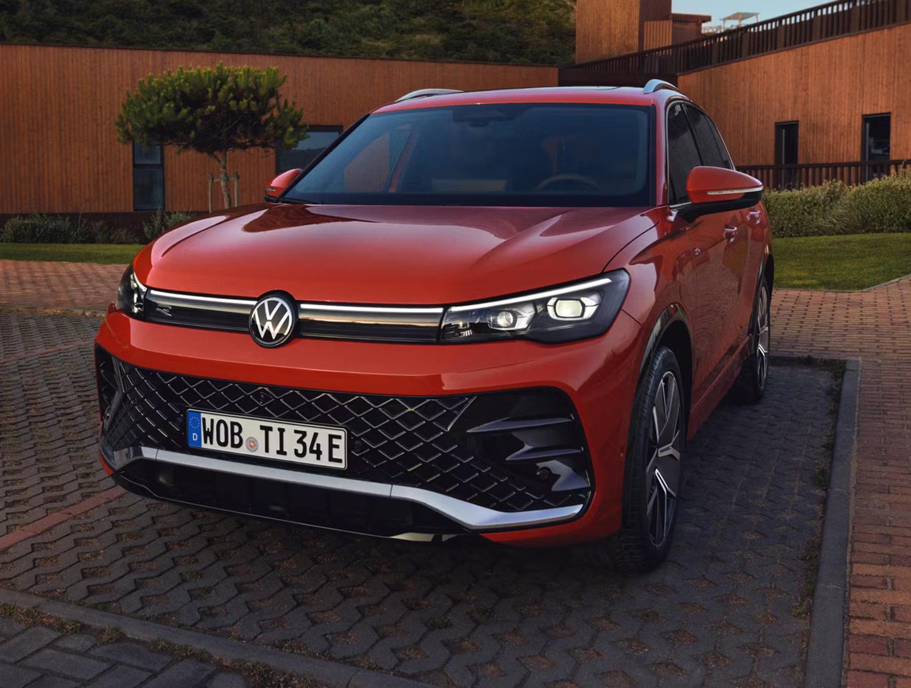 Red Volkswagen Tiguan Parked