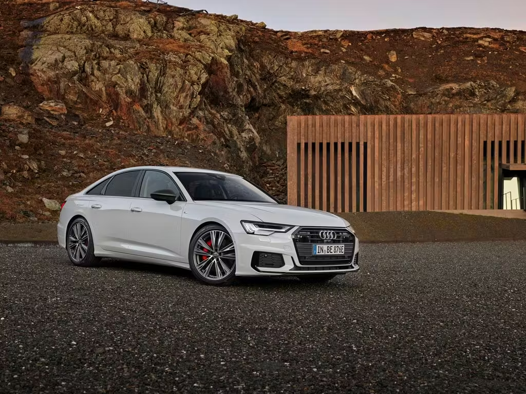 White Audi A6 Saloon TFSI e