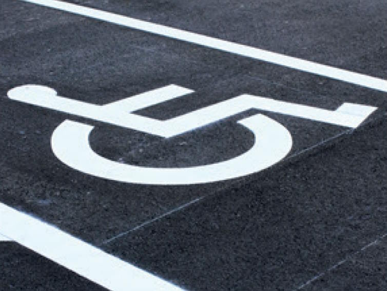 disabled parking space