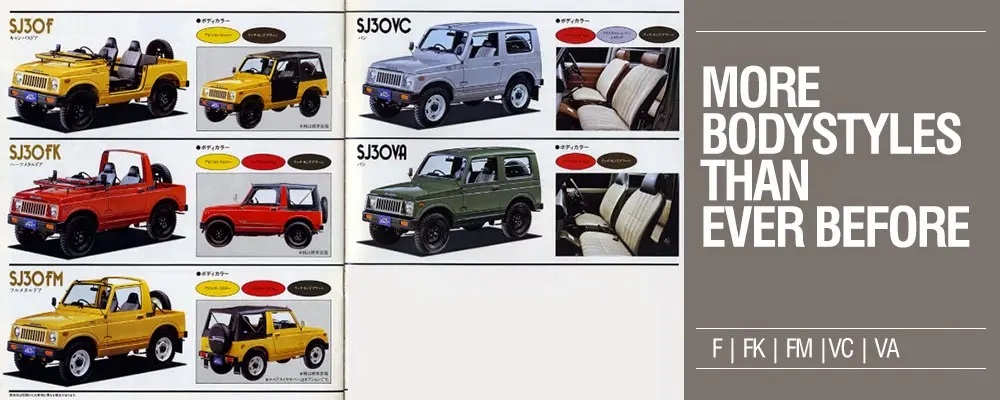 Bodystyle ranged of Jeep Jimny