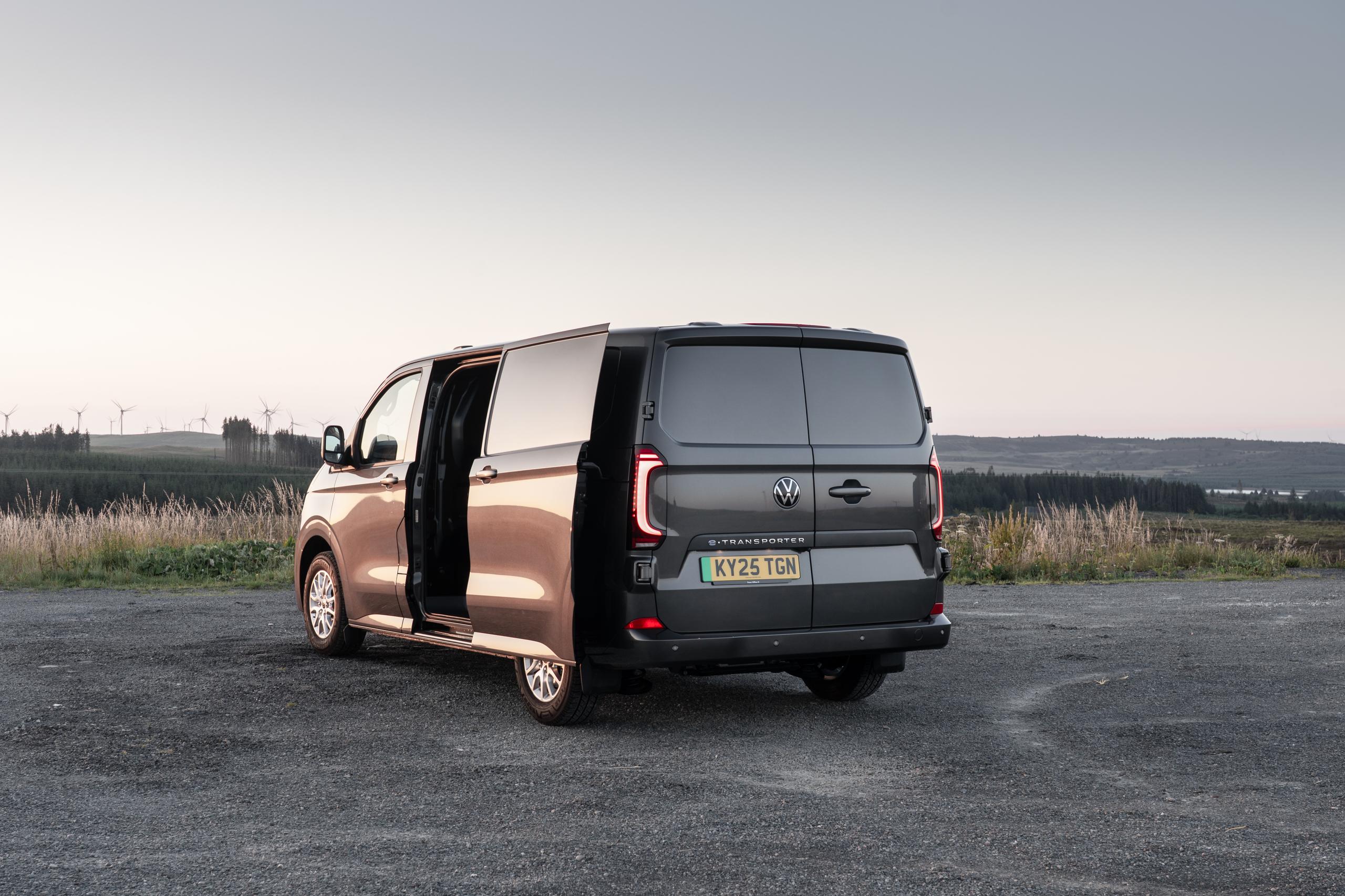 Volkswagen E-Transporter Rear Side View