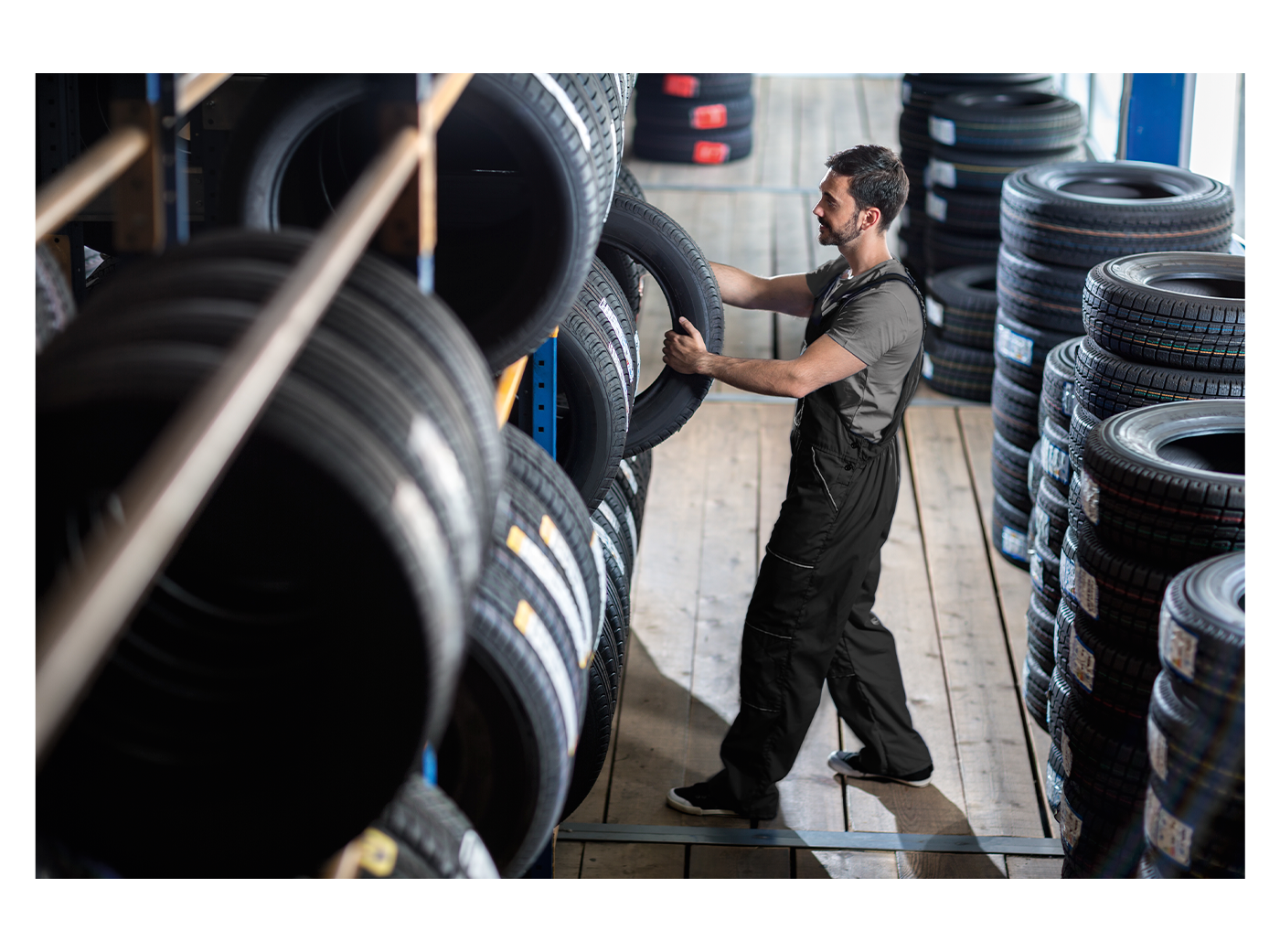 man getting wheel
