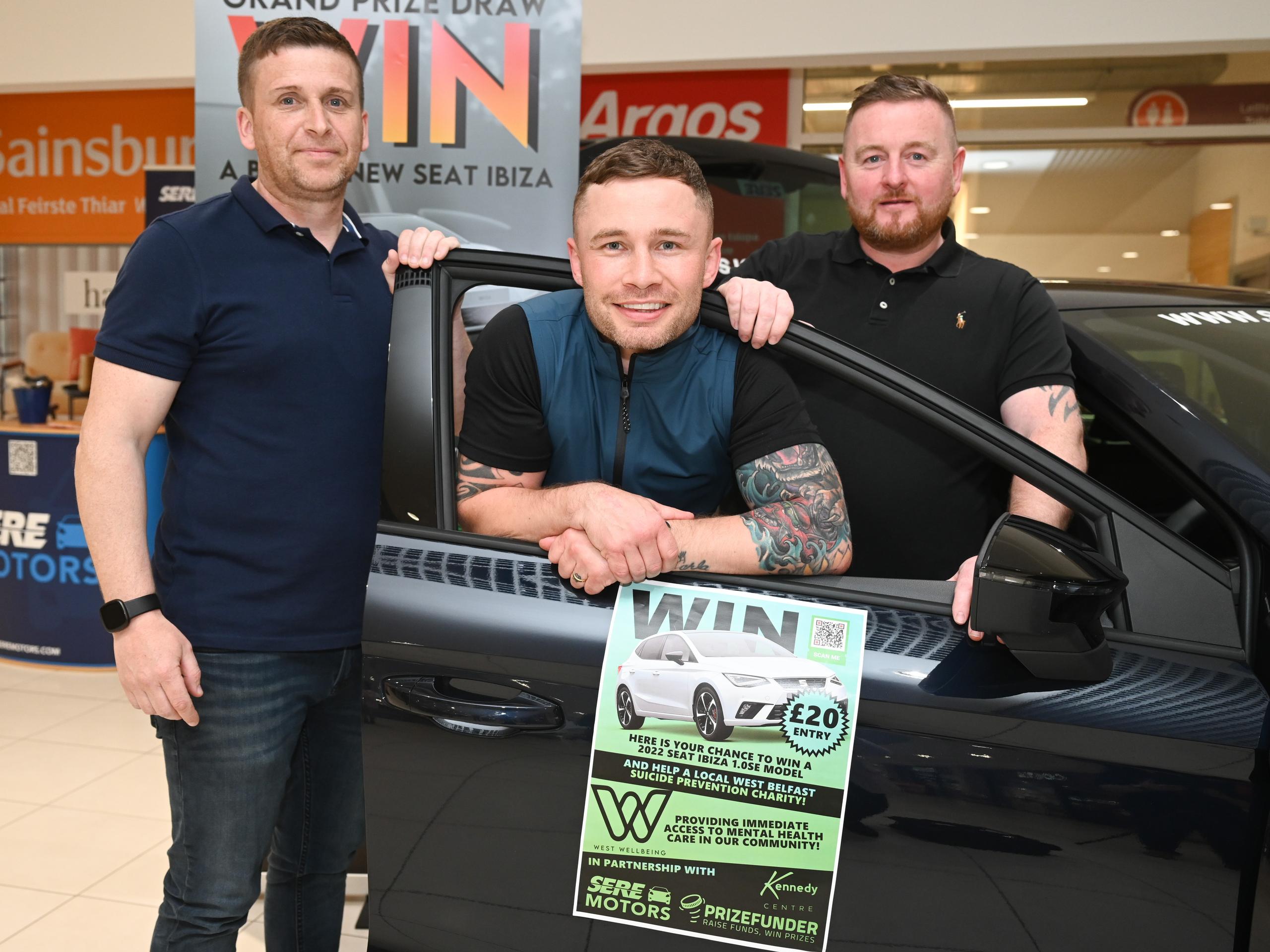 Carl Frampton in SERE Motors car 