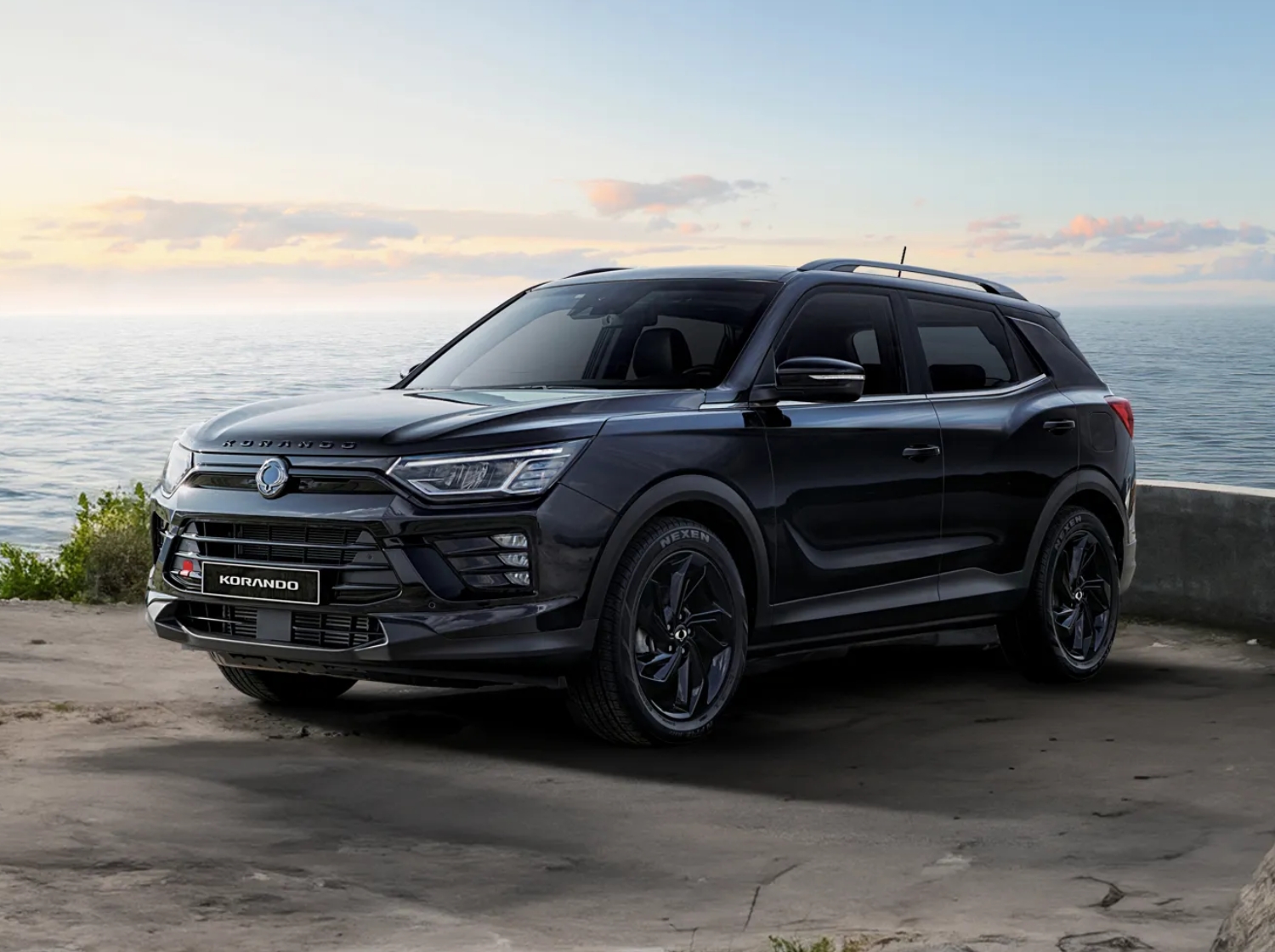 KGM Korando In Black Front Exterior