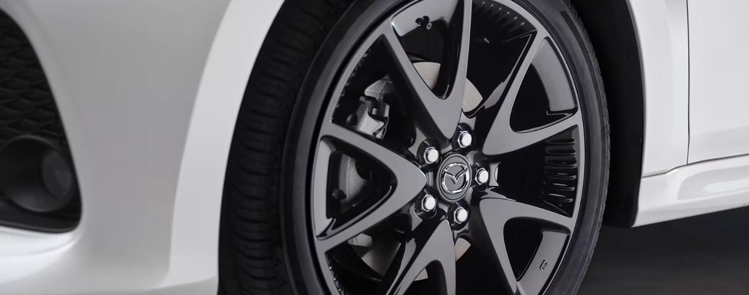 Close-up of Mazda2 Hybrid Wheels.