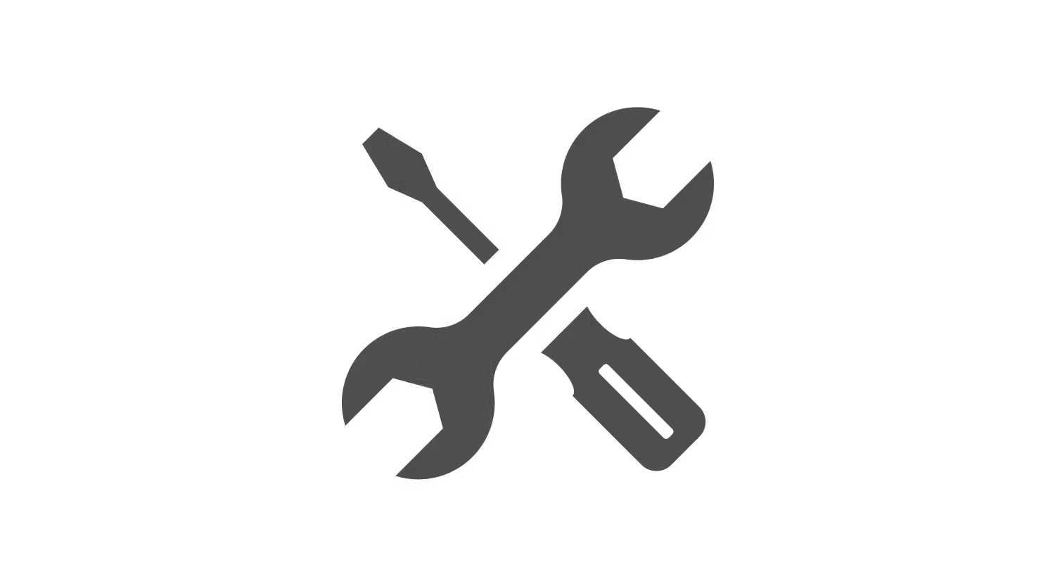 Spanner and screwdriver icon png