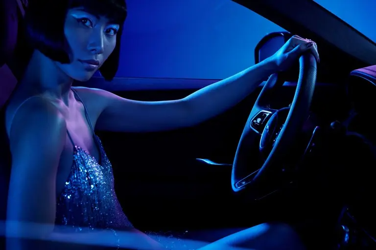 Person Sat In Jaguar Vehicle
