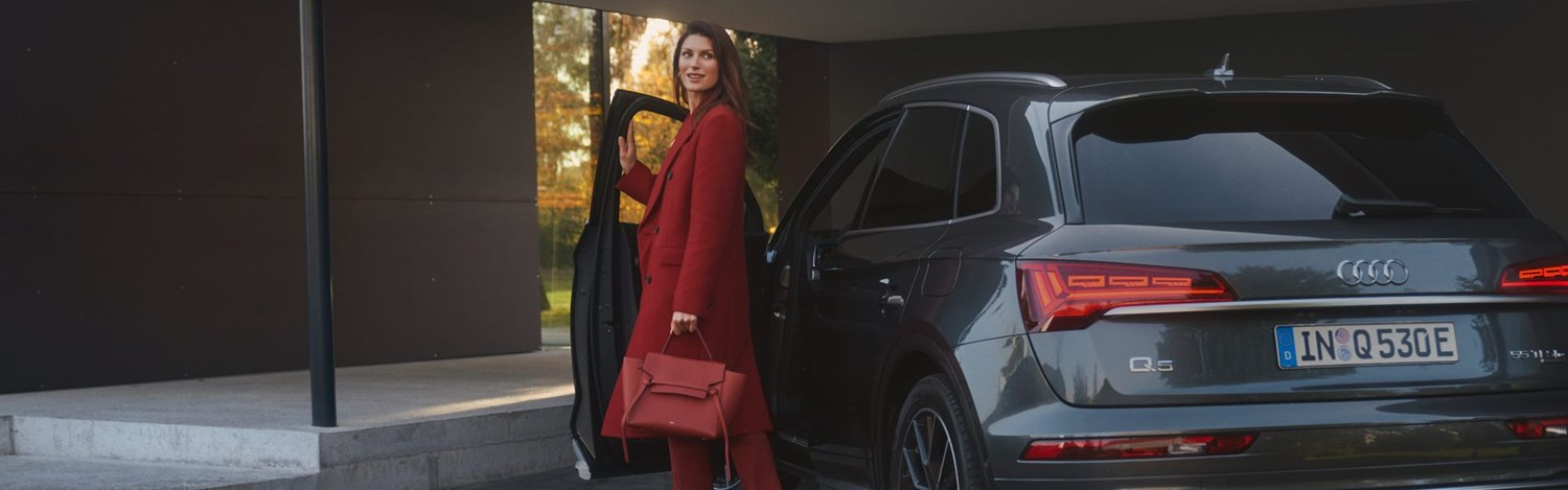 Person Exiting Audi Vehicle