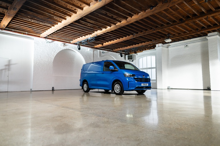 Blue Volkswagen Transporter Exterior