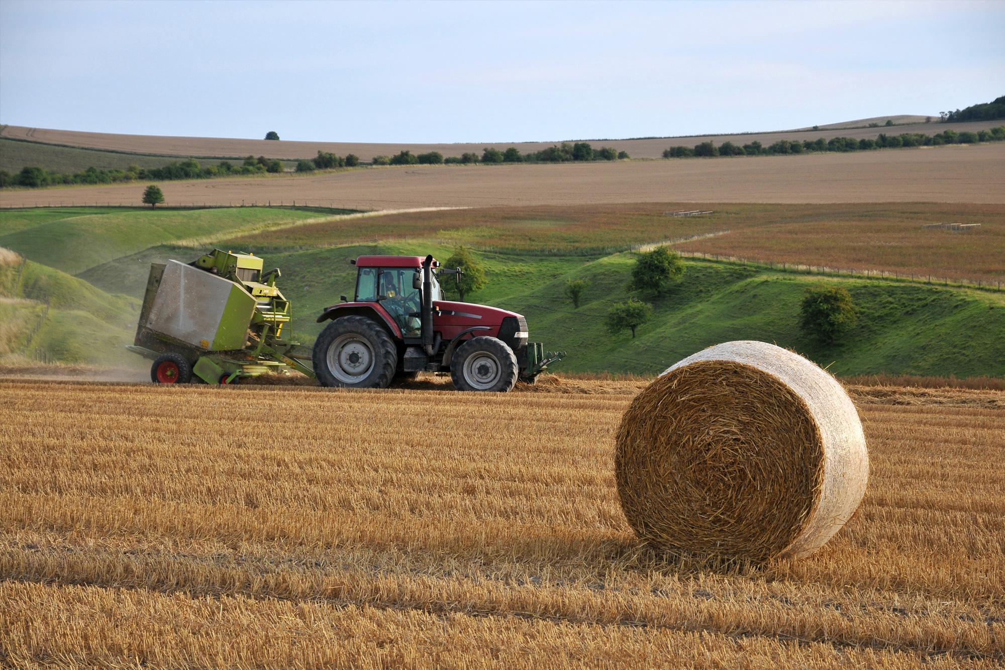 Tractor on a farm