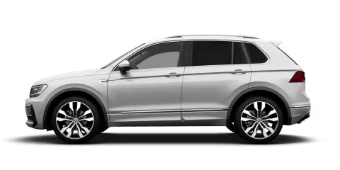 Silver Volkswagen Tiguan Side View