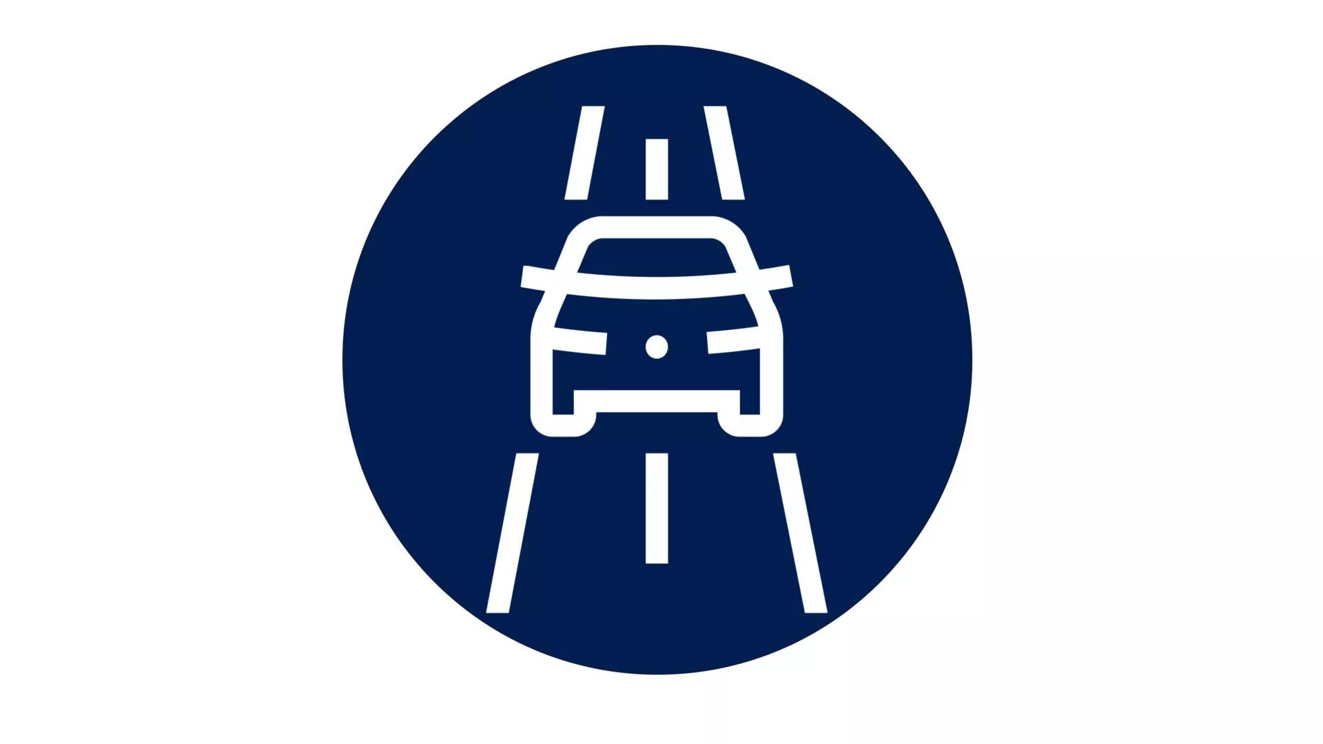 Car on road icon