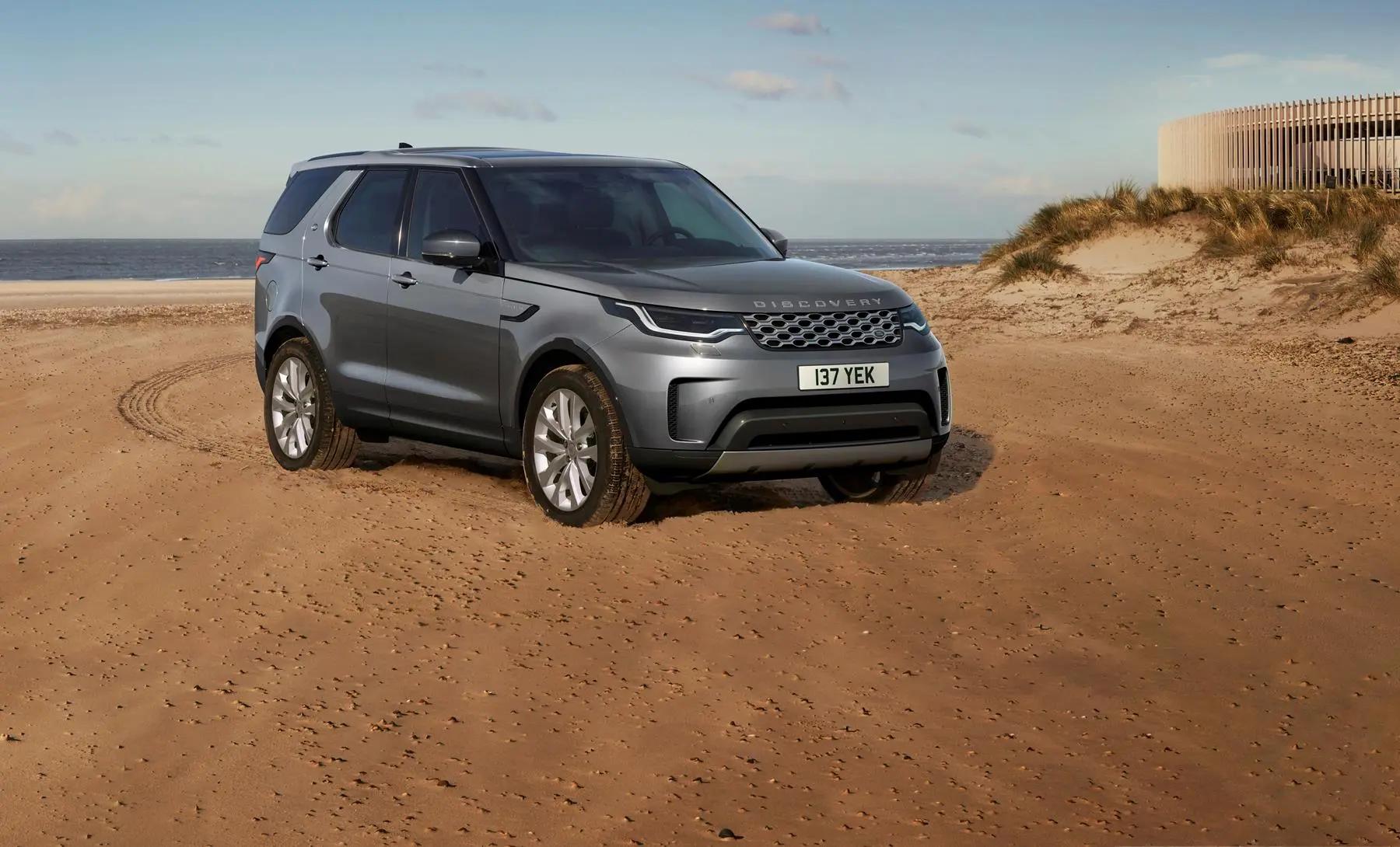 Grey Land Rover Discovery Front Side View