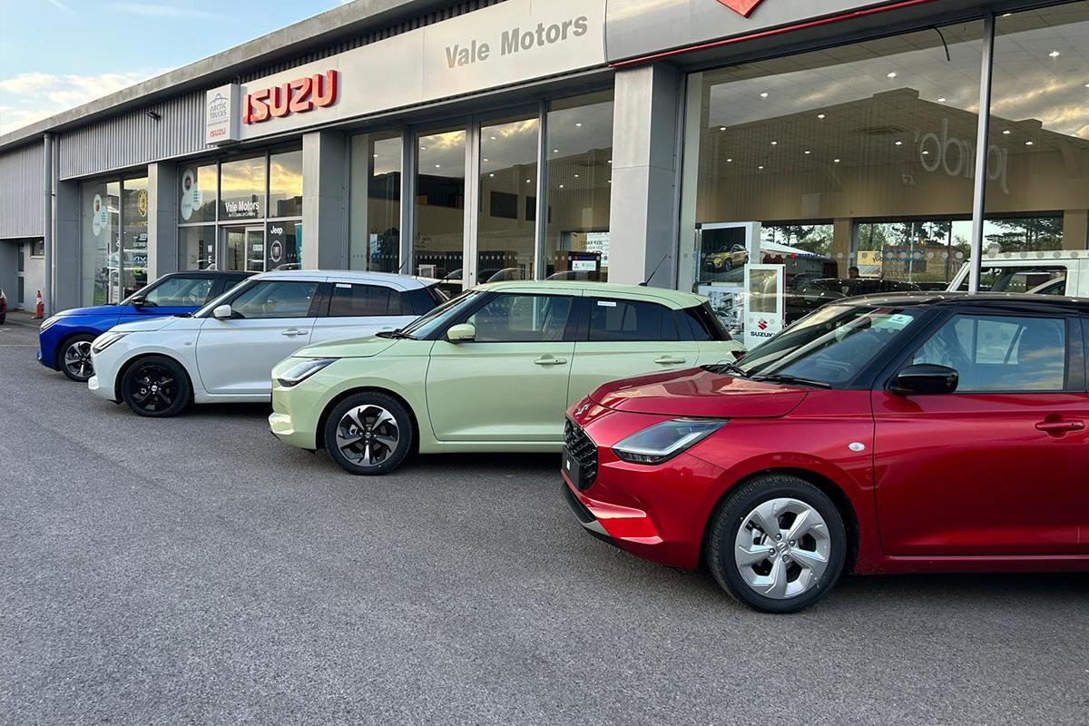 cars outside showroom