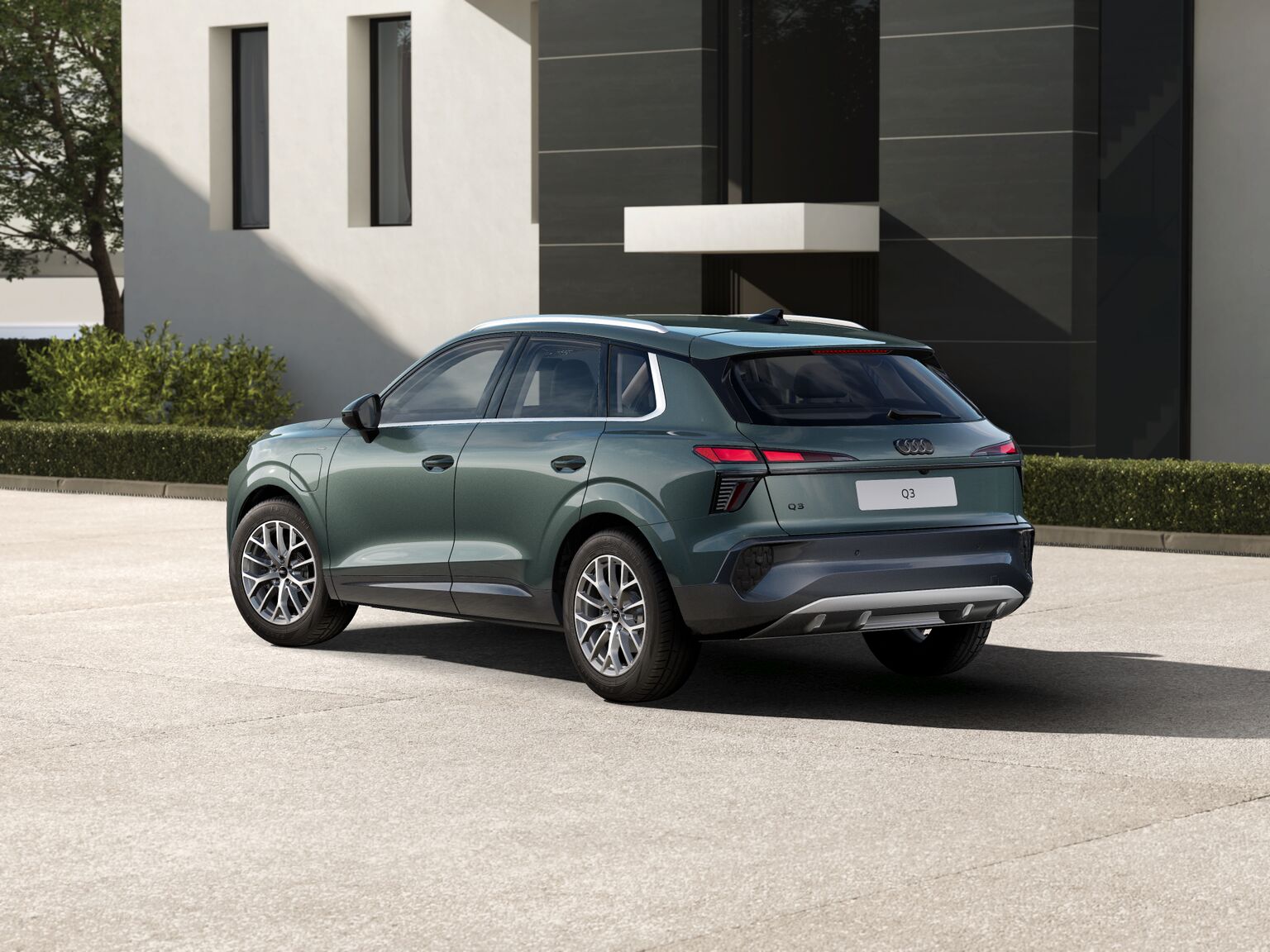 rear of audi q3 e-hybrid