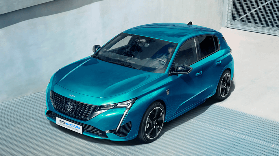 Blue Peugeot 308