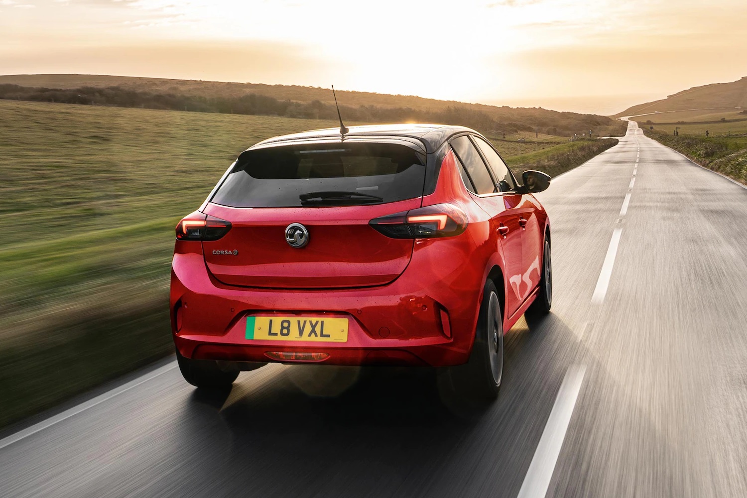 Red Corsa Driving