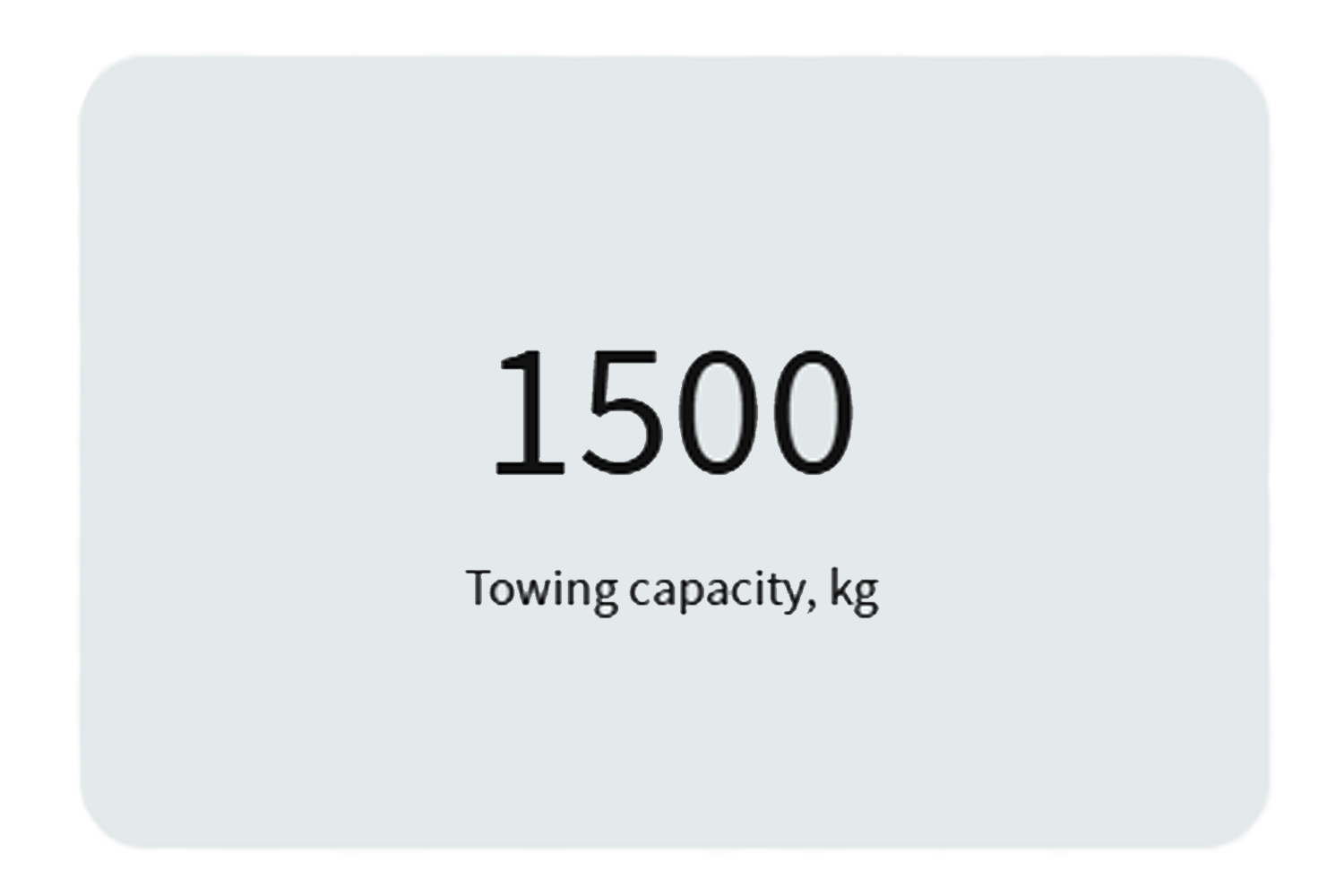 1500kg towing capacity