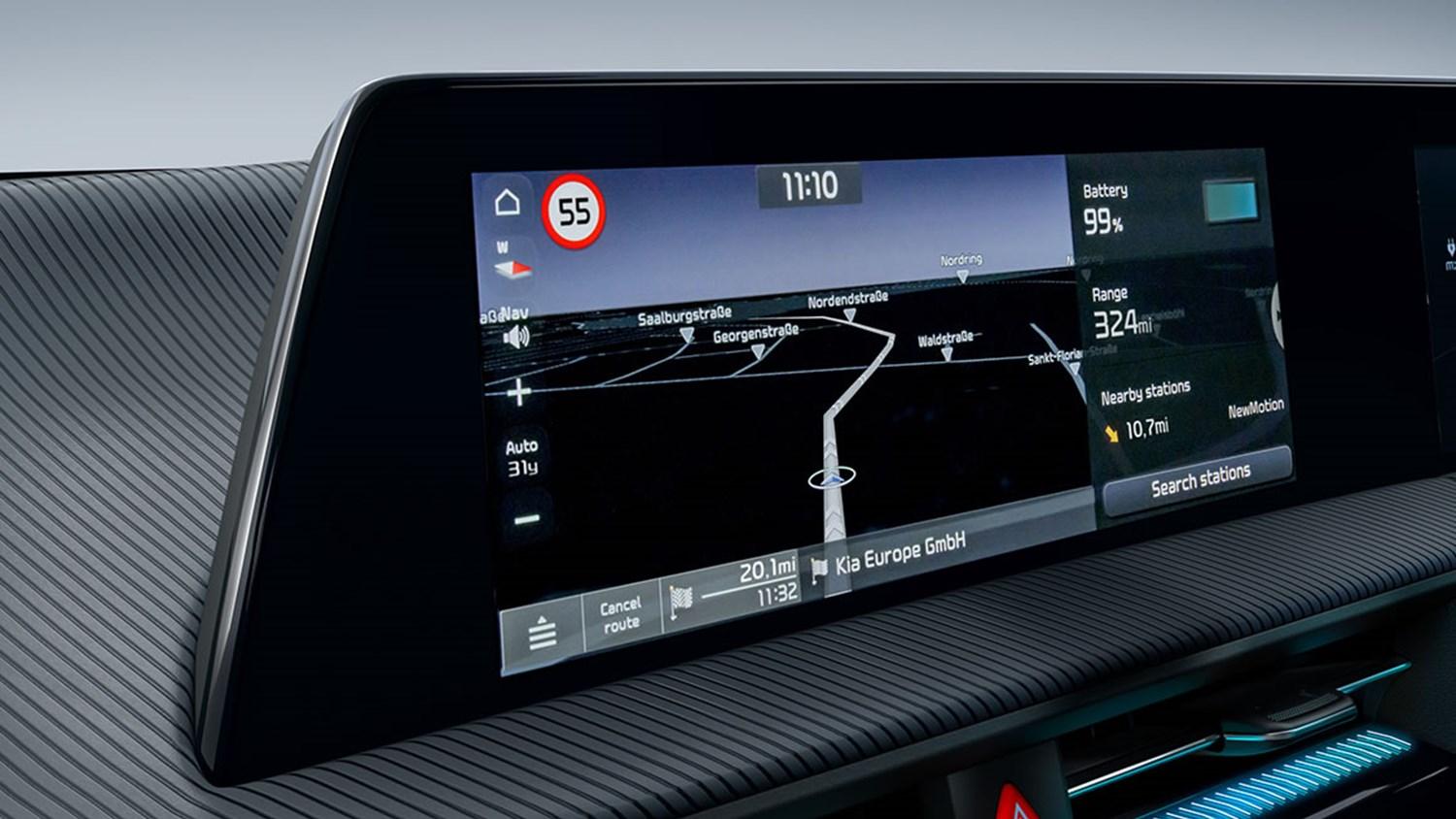 Kia EV6 navigation screen
