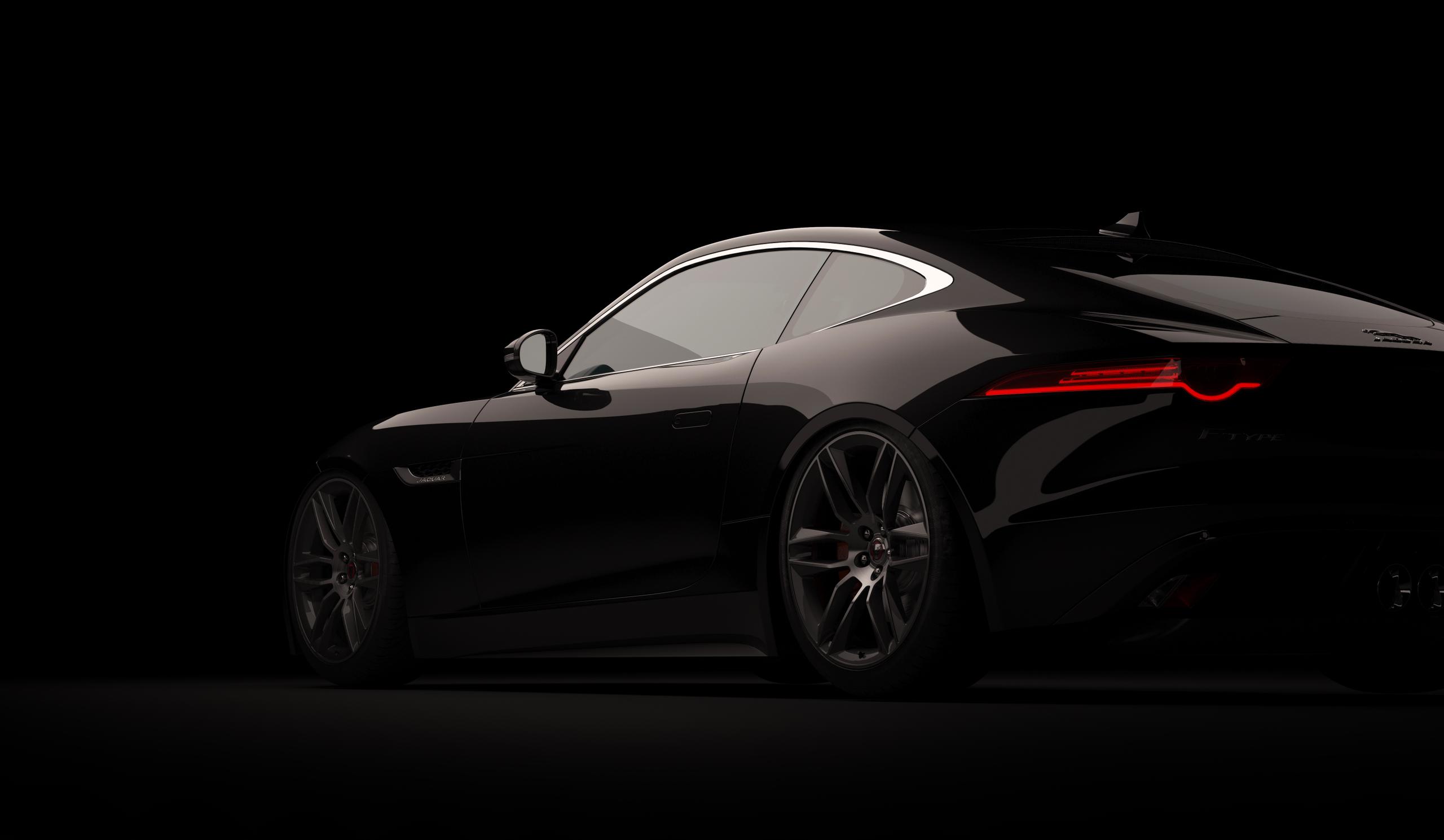 Black car in dark room