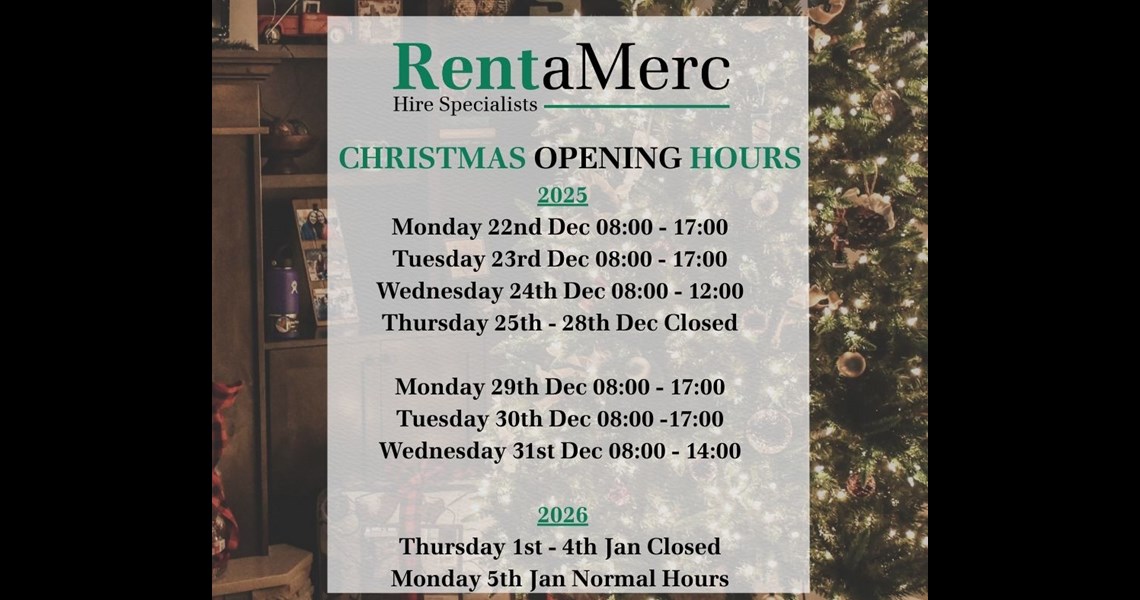 RentaMerc Christmas Opening Hours