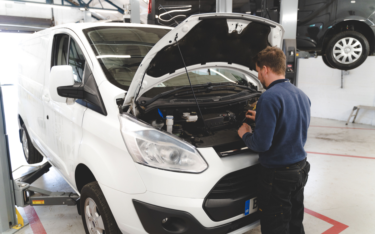 Car being worked on