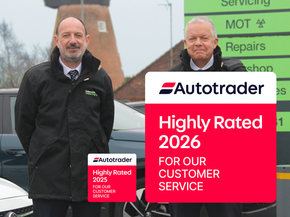 Underwoods Motoring News Autotrader Highly Rated 2026 for Customer Service