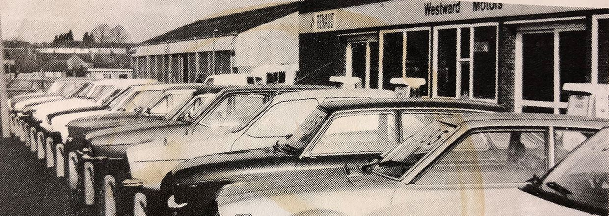 historic image of parking lot