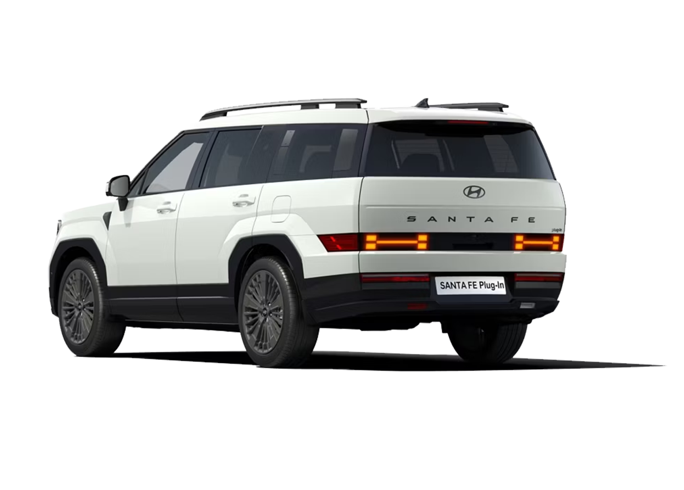 White all-new Hyundai SANTA FE rear view