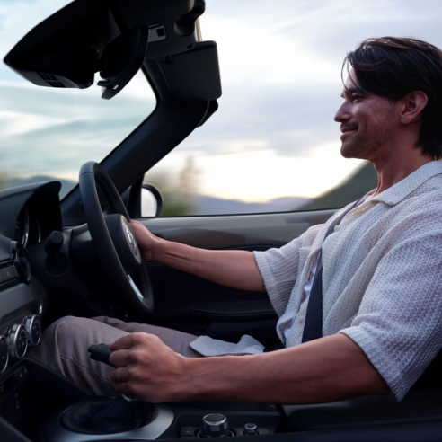 Mazda MX-5 with a driver