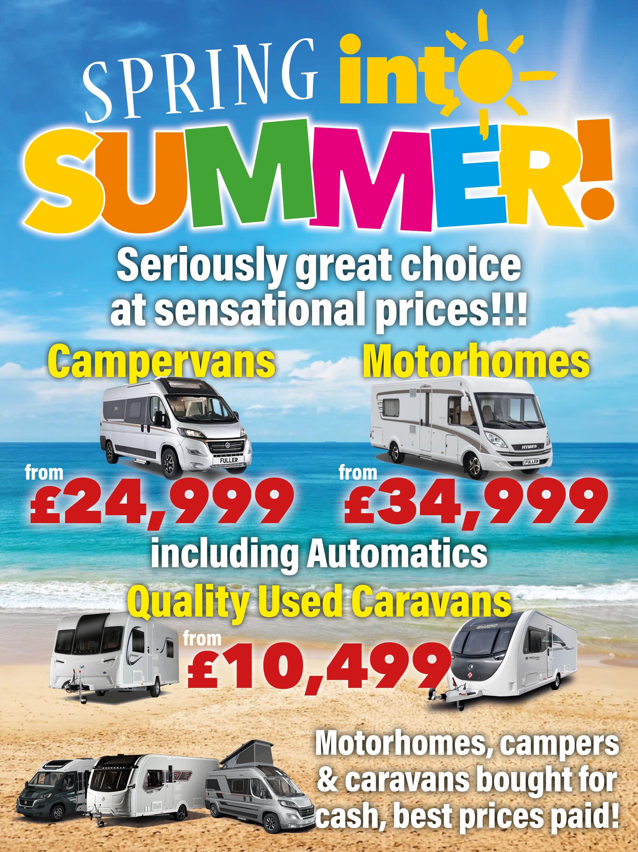 Fuller Leisure are open this Bank Holiday Weekend with great deals on motorhomes and caravans