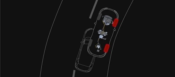 Aerial view of Xray diagram of a car