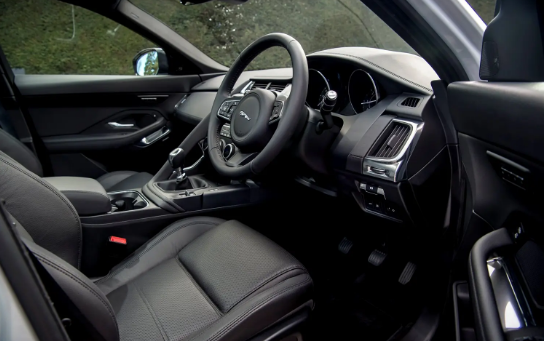 Inside one of Jaguar's small cars, the E-Pace