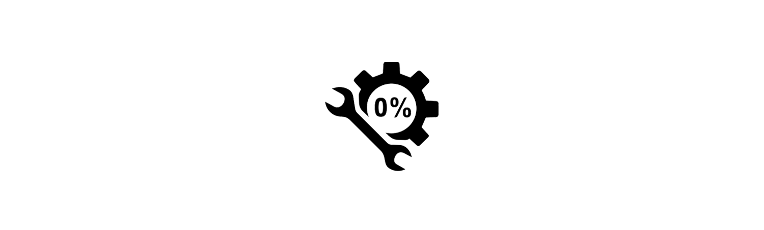 spanner with 0% icon