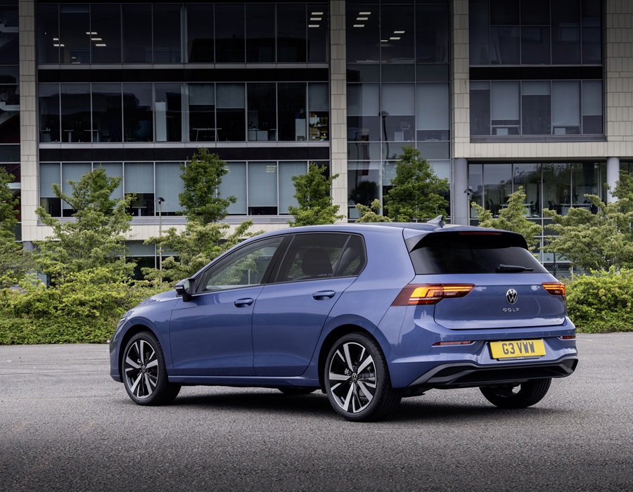 Purple Volkswagen Golf Rear Side View