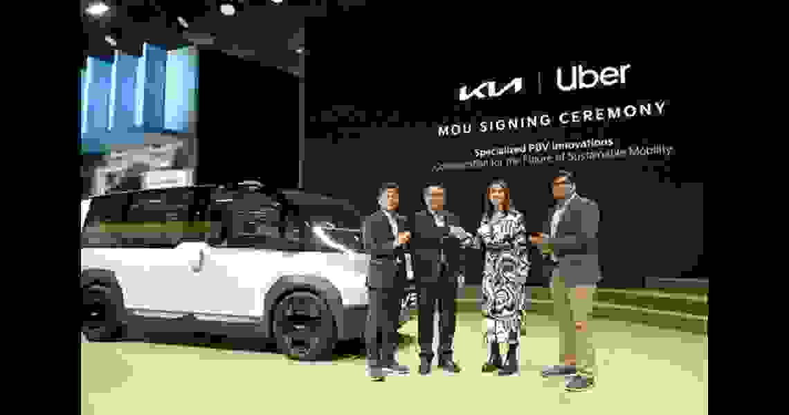 Kia signs MoU to offer ride hailing PBVs to drivers on the Uber platform