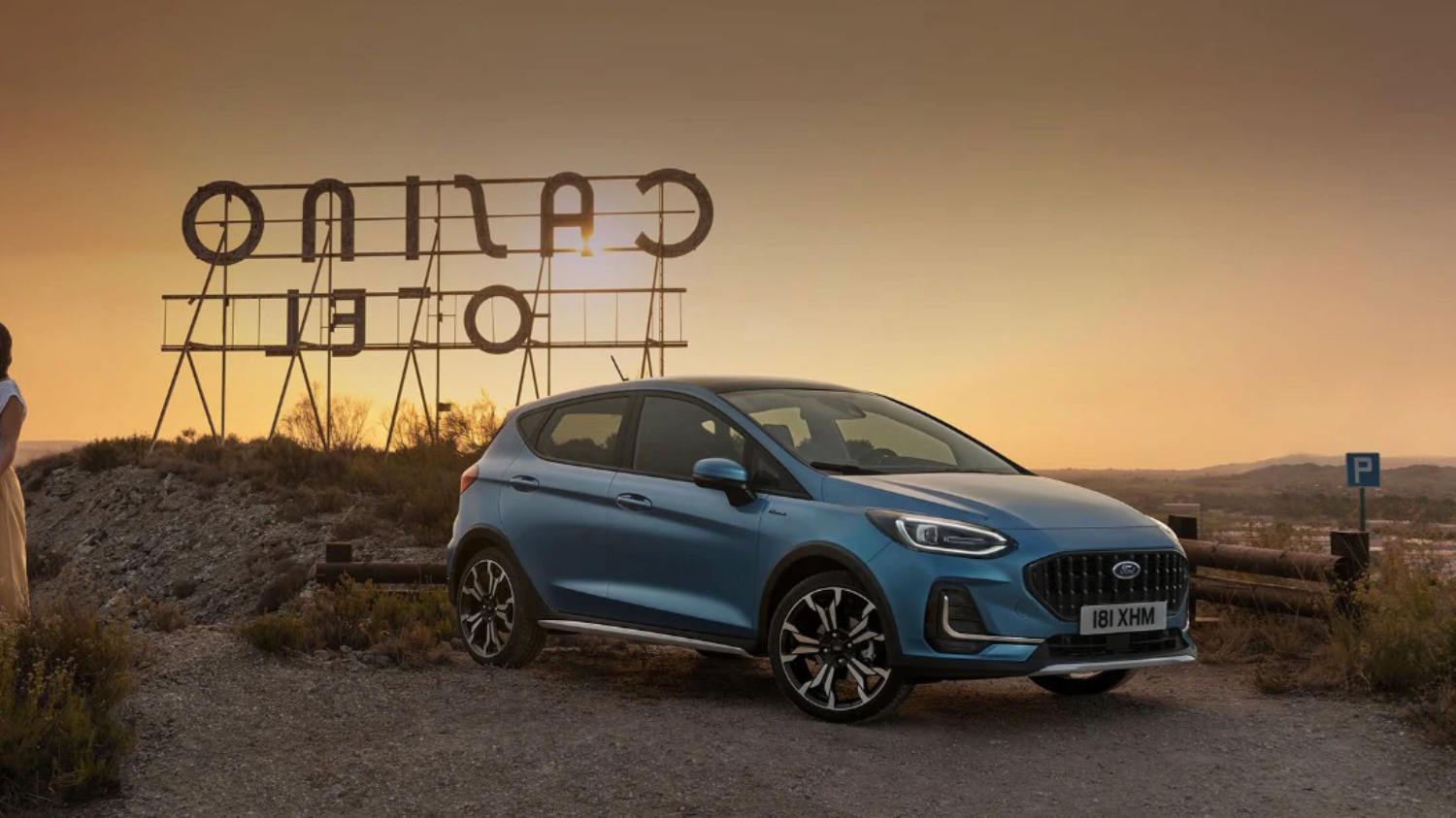 blue ford fiesta