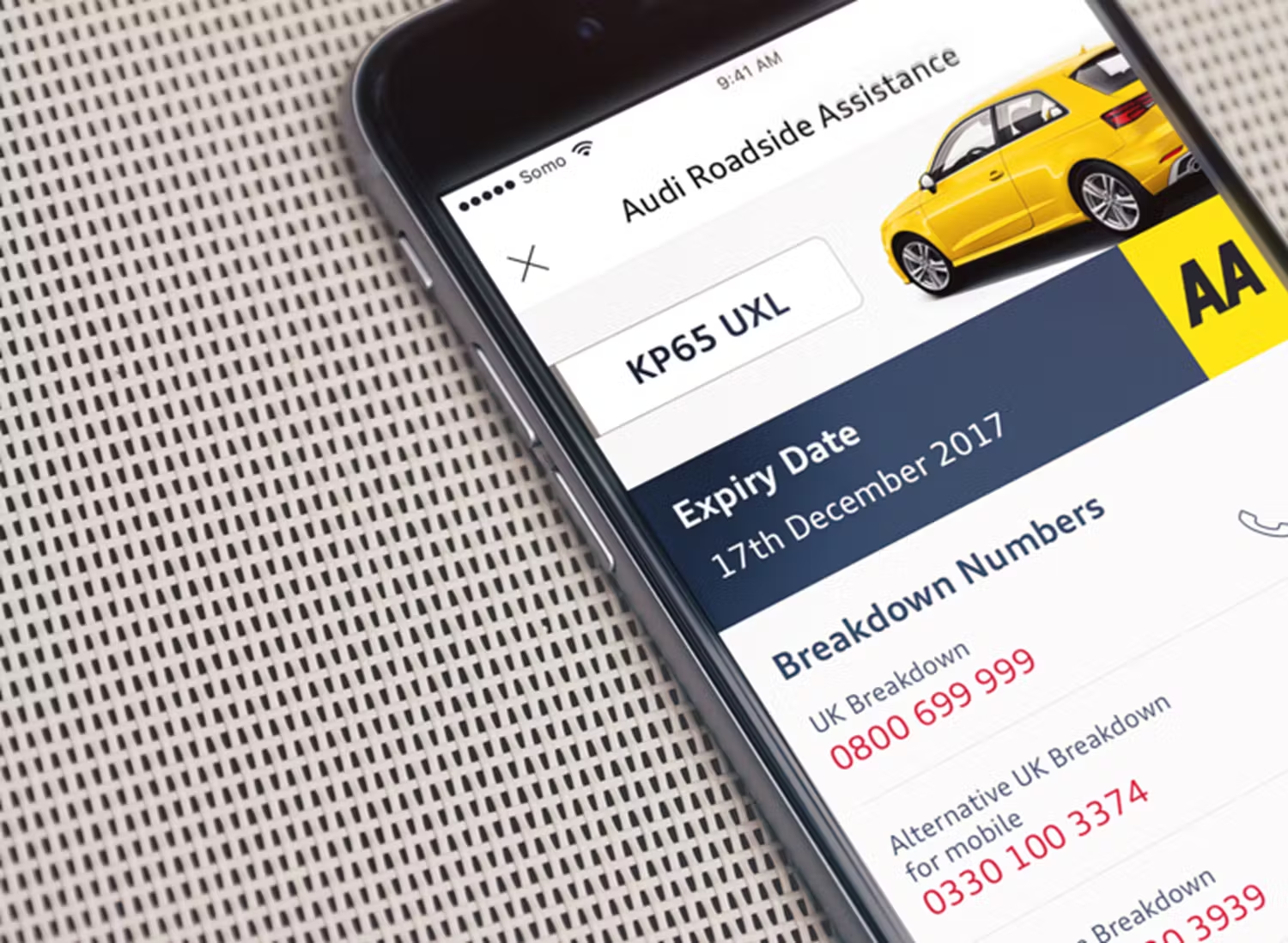 Audi Roadside Assistance App