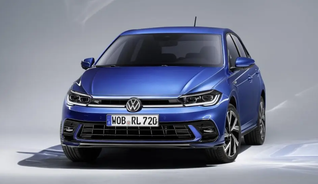 Blue Volkswagen Polo