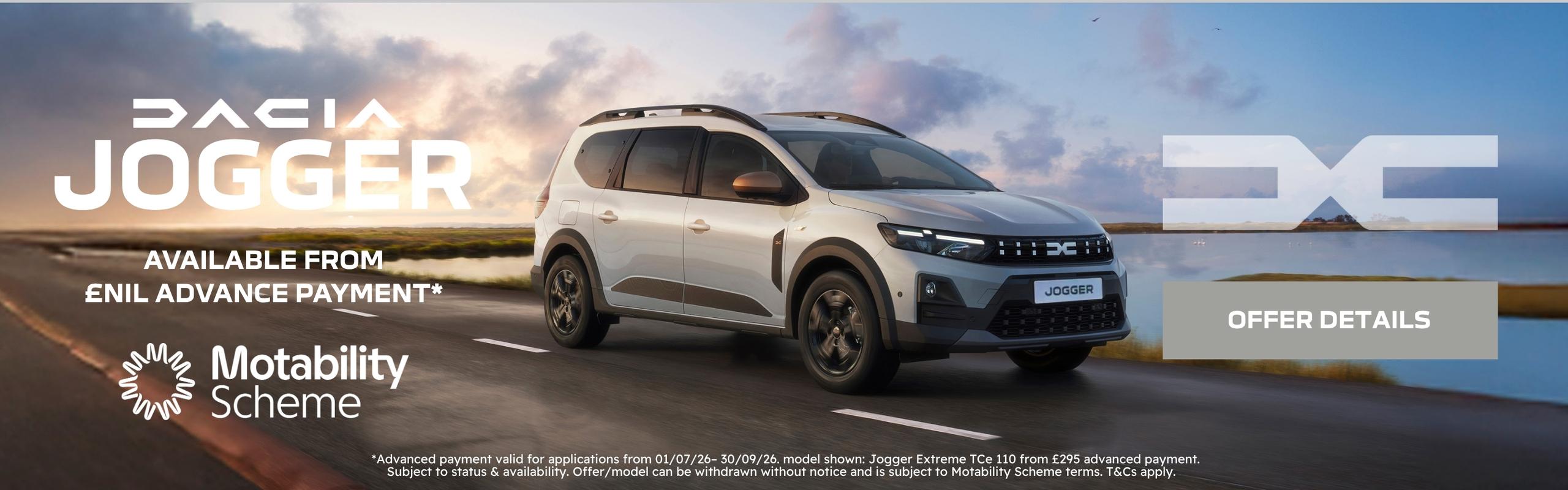 Jogger 7 Seater Motability Car Nil Deposit | Gravells Motability
