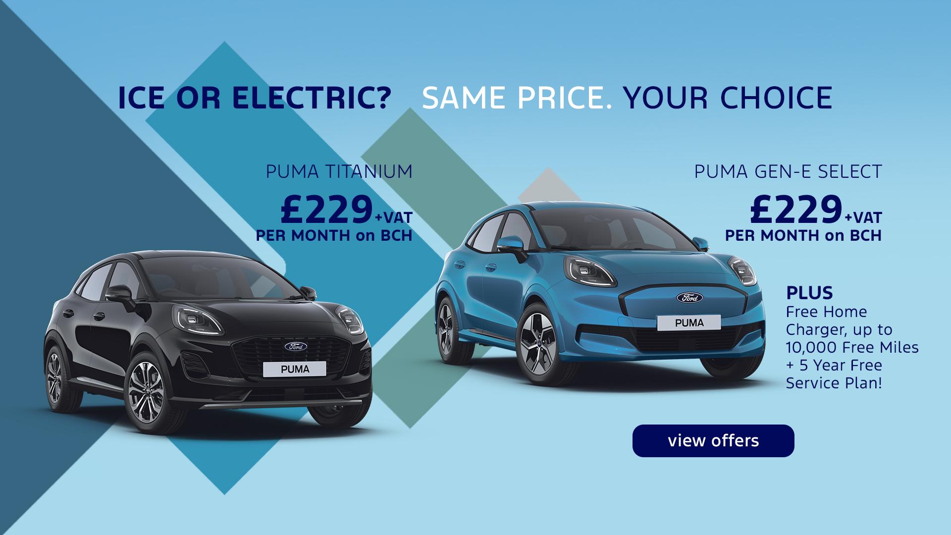 New Ford Puma £229 Offer Petrol or Electric