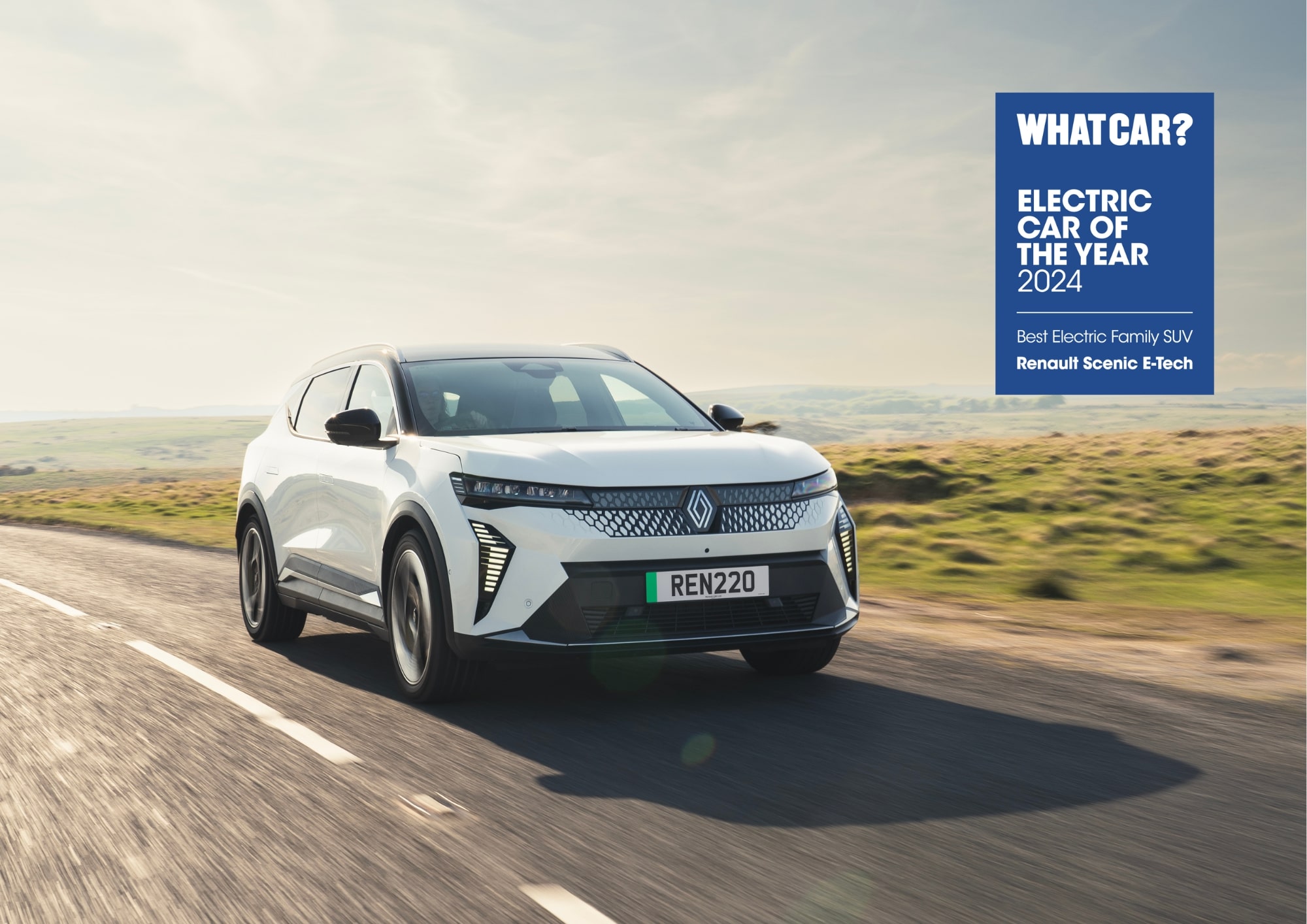 Renault Scenic E-Tech 100% ElectriC and renault 4 win at the WhatCar? electric car awards